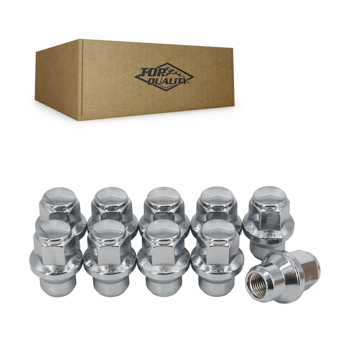 Top Quality Chrome Wheel Lug Nut Bulge Acorn 21 HEX M14X1.50 (10 Pack) For Dodge Charger Chrysler 300 Challenger Magnum