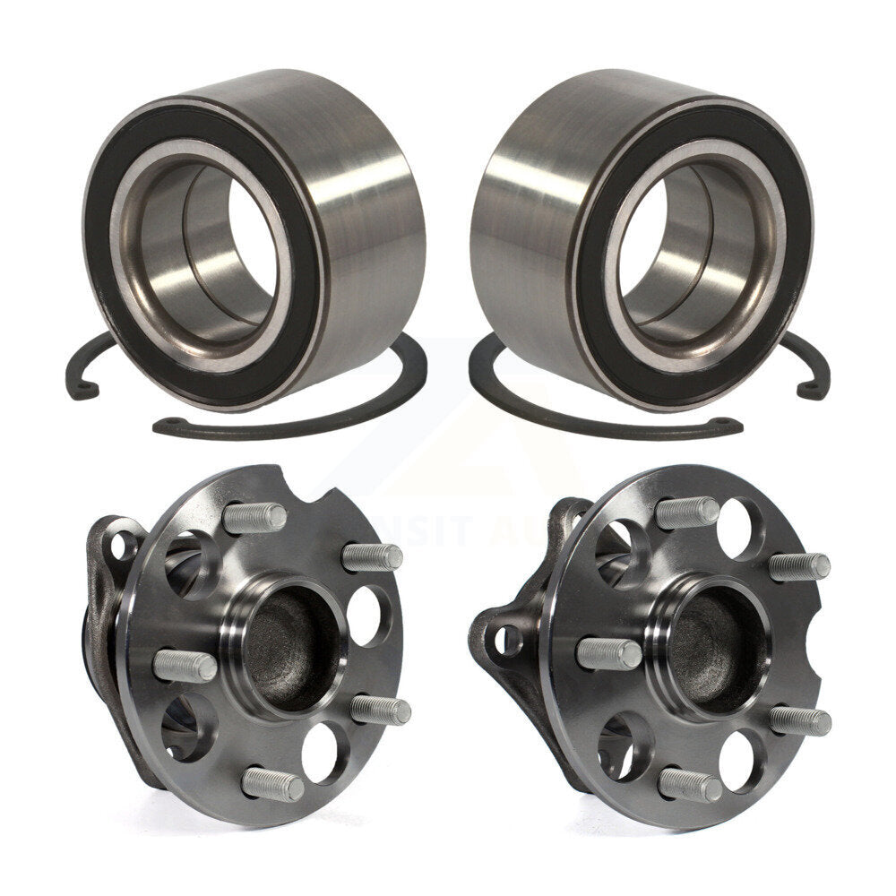 Kugel Front Rear Wheel Bearing And Hub Assembly Kit For 2009-2016 Toyota Venza FWD - Left Right Side (Driver Passenger) K70-102299
