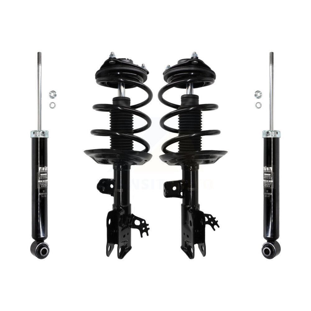 Transit Auto Front Rear Complete Suspension Shocks Strut And Coil Spring Mount Assemblies Kit For Toyota Camry - Left Right Side (Driver Passenger) K78M-100554