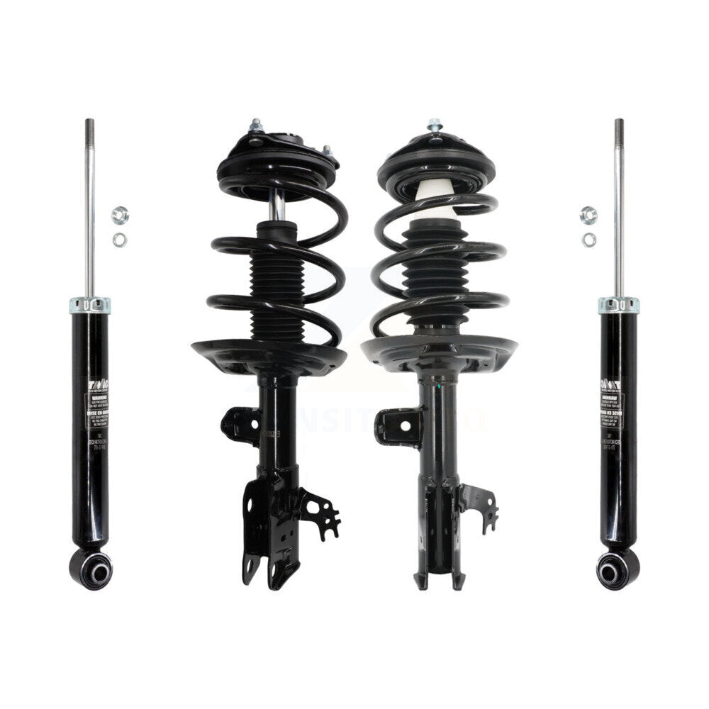 Transit Auto Front Rear Complete Suspension Shocks Strut And Coil Spring Mount Assemblies Kit For Toyota Camry Excludes SE XSE Hybrid V6 Models; Vehicles Built In The USA Left Right K78M-100555