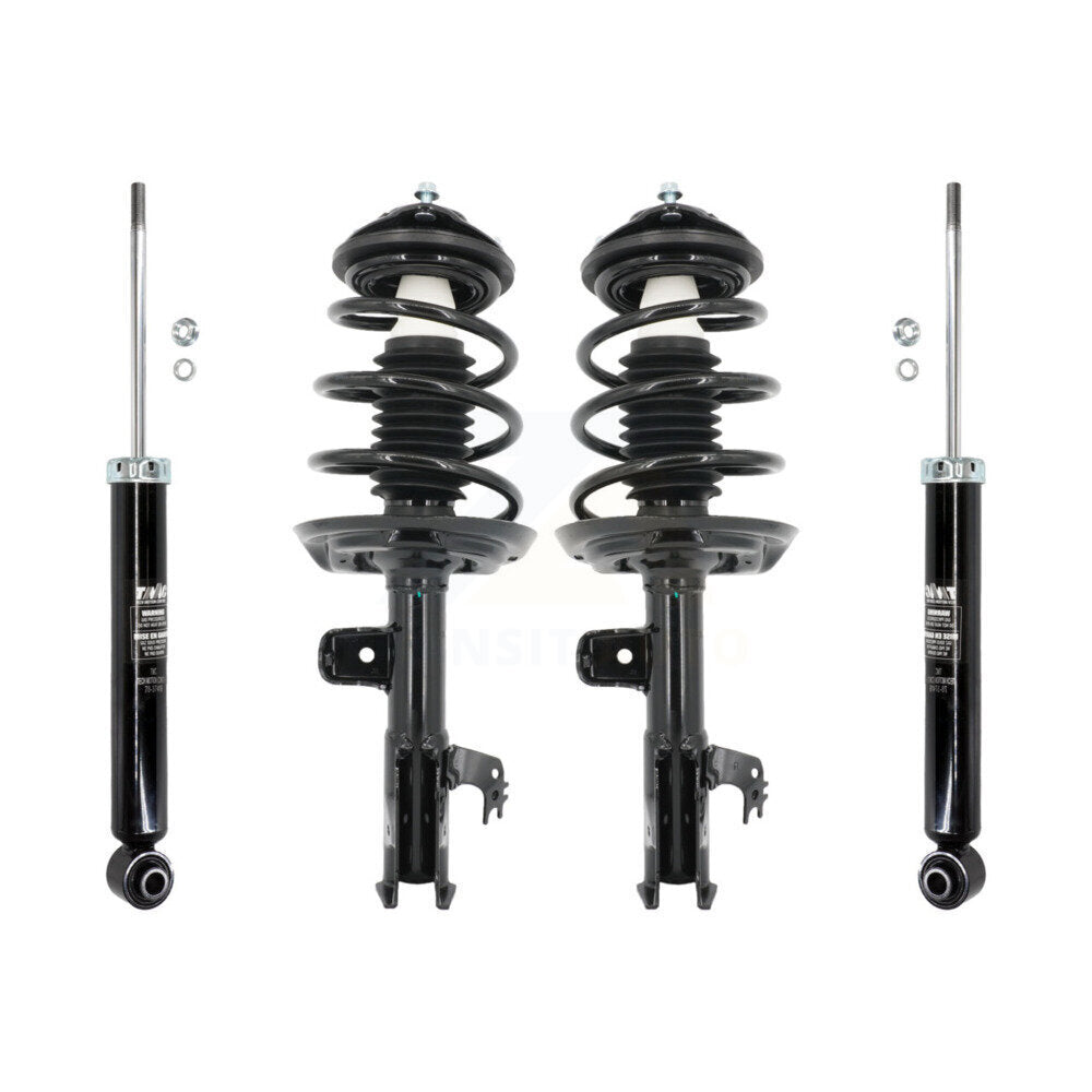 Transit Auto Front Rear Complete Shocks Strut Coil Spring Mount Assemblies Kit For 2020-2024 Toyota Camry LE XLE with AWD Excludes SE XSE Hybrid V6 Models; Vehicles Built In The USA K78M-100556