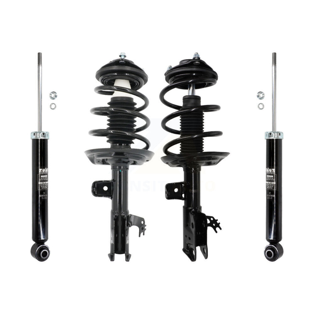 Transit Auto Front Rear Complete Suspension Shocks Strut And Coil Spring Mount Assemblies Kit For Toyota Camry Excludes SE XSE Hybrid V6 Models; Vehicles Built In The USA Left Right K78M-100557