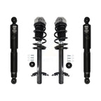 Transit Auto Front Rear Complete Suspension Shocks Strut And Coil Spring Mount Assemblies Kit For 2014-2024 Ram ProMaster 1500 - Left Right Side (Driver Passenger) K78M-100558