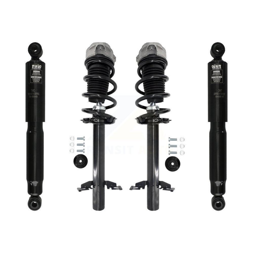 Transit Auto Front Rear Complete Suspension Shocks Strut And Coil Spring Mount Assemblies Kit For 2014-2024 Ram ProMaster 1500 - Left Right Side (Driver Passenger) K78M-100558