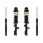 Transit Auto Front Rear Complete Suspension Shocks Strut And Coil Spring Mount Assemblies Kit For Nissan Kicks - Left Right Side (Driver Passenger) K78M-100560