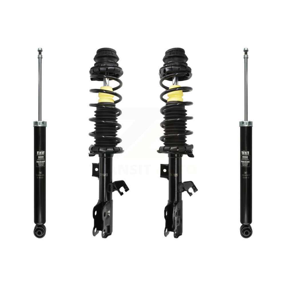 Transit Auto Front Rear Complete Suspension Shocks Strut And Coil Spring Mount Assemblies Kit For Nissan Kicks - Left Right Side (Driver Passenger) K78M-100560