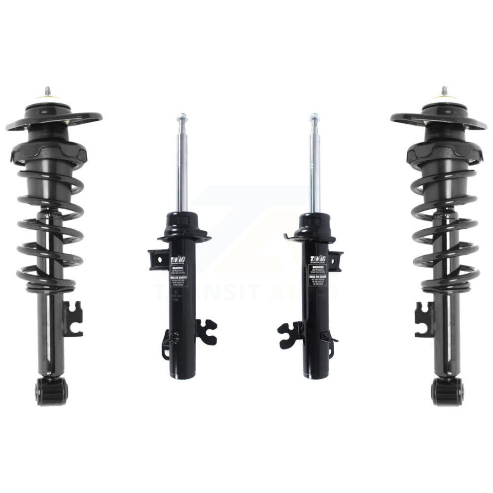 Transit Auto Front Rear Complete Suspension Shocks Strut And Coil Spring Mount Assemblies Kit For Mini Cooper 2007-2008 Convertible Models Only - Left Right Side (Driver Passenger) K78M-100561