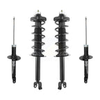Transit Auto Front Rear Complete Suspension Shocks Strut And Coil Spring Mount Assemblies Kit For 2013-2017 Honda Accord EX EX-L LX-S with 2.4L Excludes Hybrid Models - Left Right Side K78M-100566