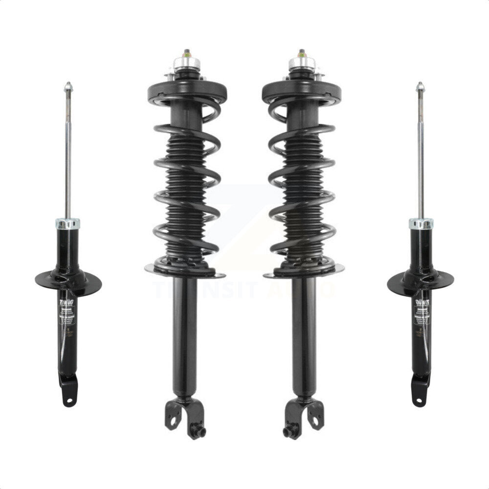 Transit Auto Front Rear Complete Suspension Shocks Strut And Coil Spring Mount Assemblies Kit For 2013-2017 Honda Accord EX EX-L LX-S with 2.4L Excludes Hybrid Models - Left Right Side K78M-100566