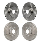 CMX Front Rear Disc Brake Rotors Drums Kit For 2019 Toyota Yaris Hatchback with Drum rear brakes K8-102757