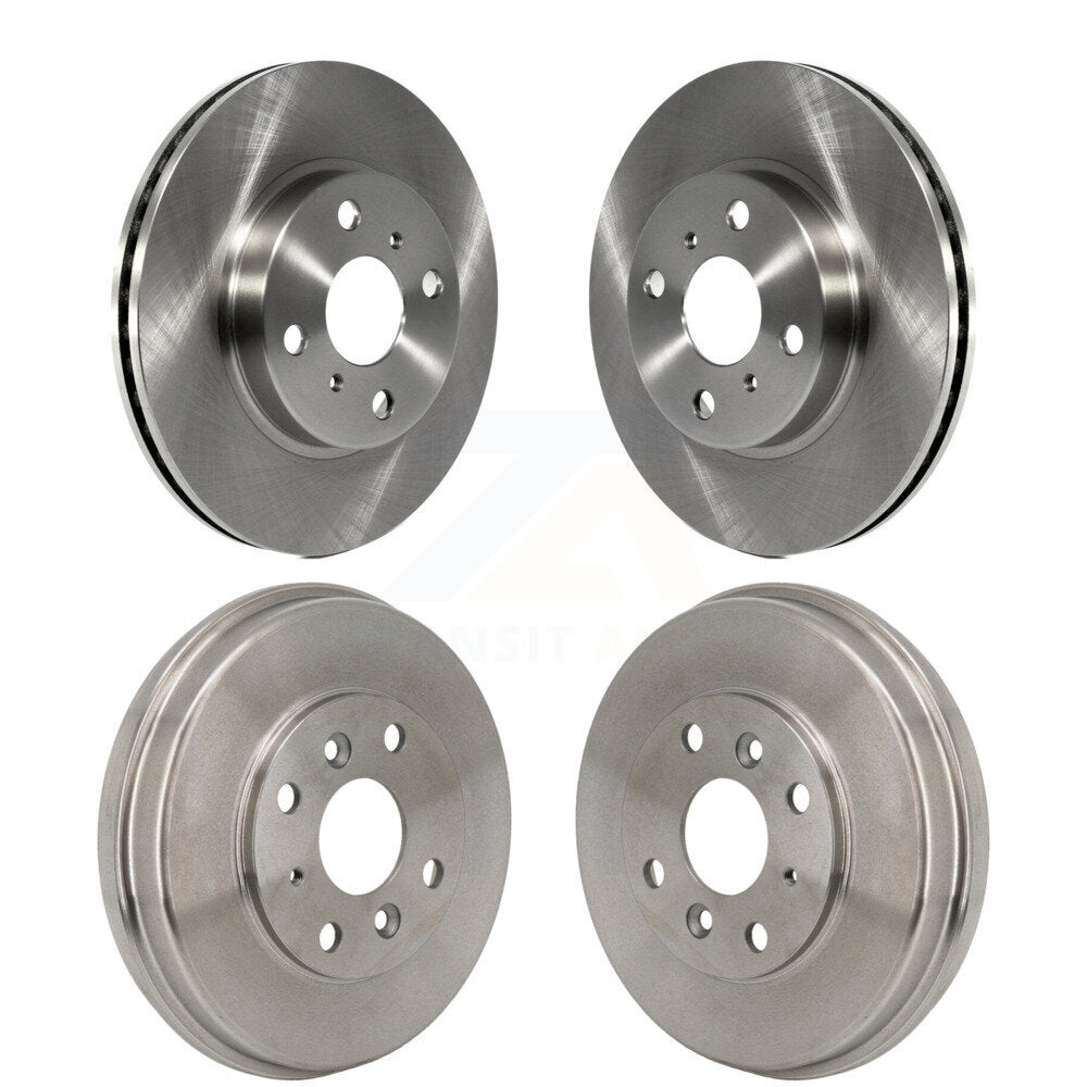 CMX Front Rear Disc Brake Rotors Drums Kit For 2019 Toyota Yaris Hatchback with Drum rear brakes K8-102757