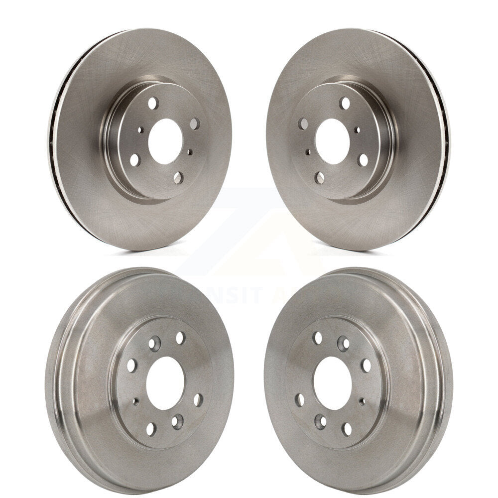 CMX Front Rear Disc Brake Rotors Drums Kit For 2019 Toyota Yaris Hatchback with rear brakes K8-102758