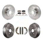 CMX Front Rear Disc Brake Rotors Ceramic Pads And Drum Kit For 2016-2018 Toyota Yaris Sedan K8C-104832