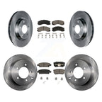 CMX Front Rear Disc Brake Rotors And Ceramic Pads Kit For 2017 Mitsubishi Lancer With 294mm Diameter Rotor K8C-104838
