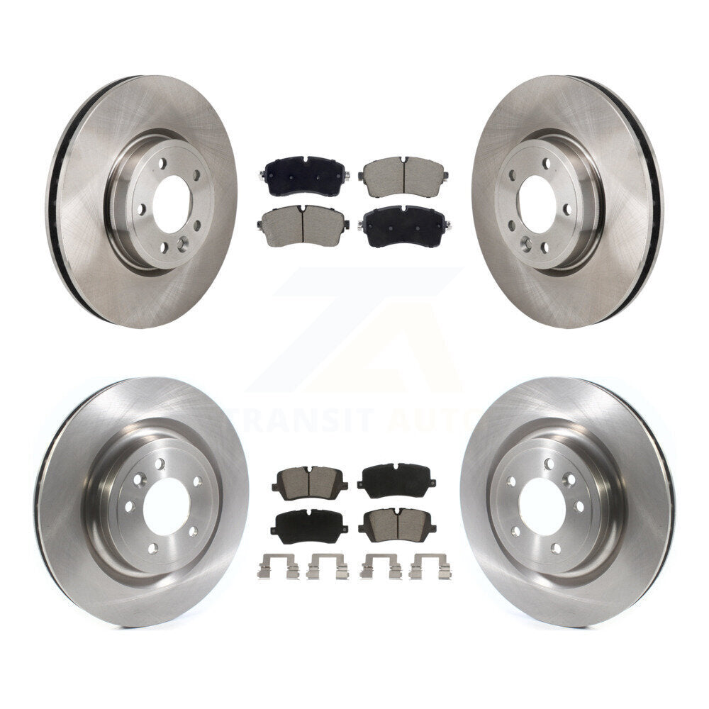 CMX Front Rear Disc Brake Rotors And Ceramic Pads Kit For 2018 Land Rover Range 3.0L with Supercharged With 350mm Diameter