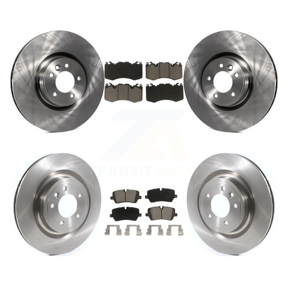 CMX Front Rear Disc Brake Rotors And Ceramic Pads Kit For 2018 Land Rover Range 3.0L with Supercharged With 380mm Diameter