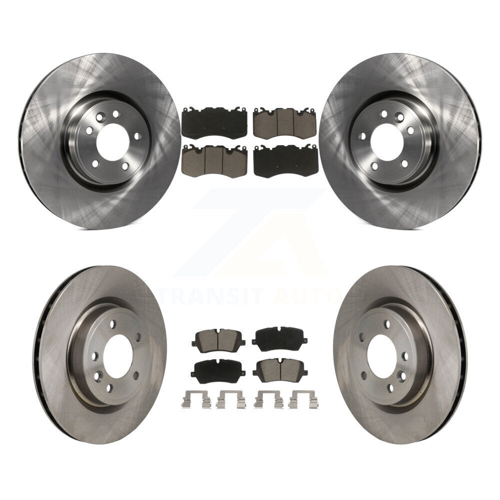 CMX Front Rear Disc Brake Rotors And Ceramic Pads Kit For 2018 Land Rover Range 3.0L with DIESEL engine With 380mm Diameter