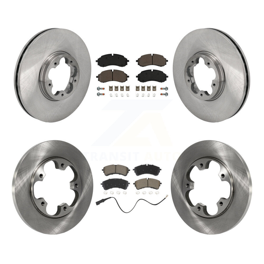 CMX Front Rear Disc Brake Rotors And Ceramic Pads Kit For Ford Transit-250 Transit-350 Transit-150 With 5 Lug Wheels 115mm