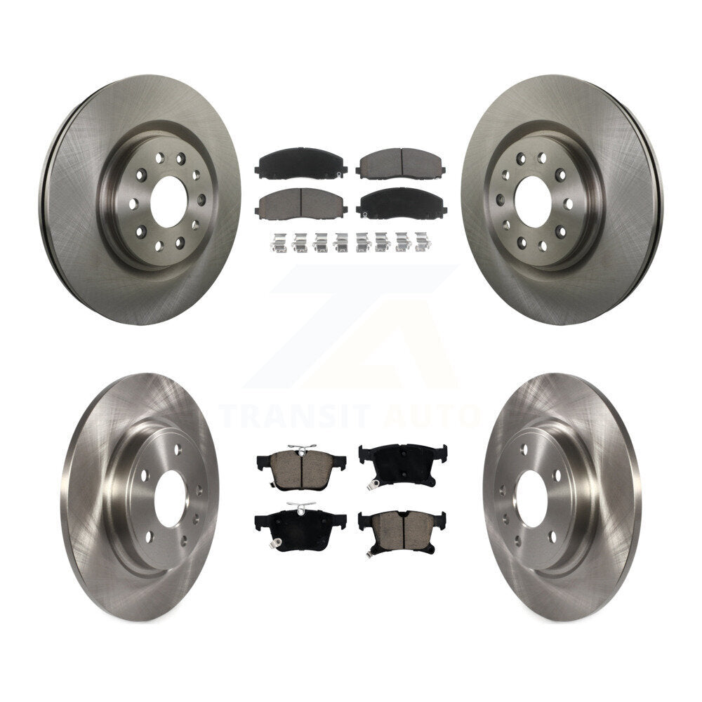 CMX Front Rear Disc Brake Rotors And Ceramic Pads Kit For Chrysler Grand Caravan Voyager With 350mm Diameter Rotor K8C-104857