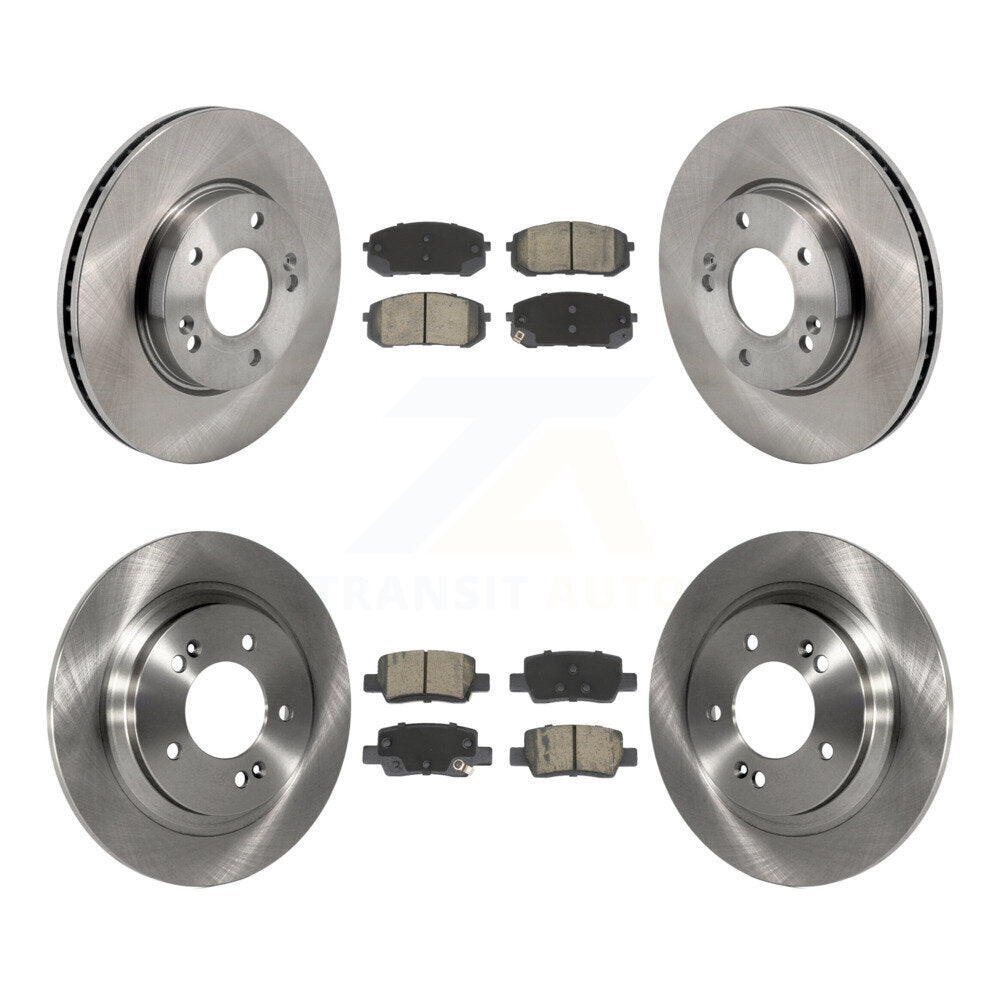 CMX Front Rear Disc Brake Rotors And Ceramic Pads Kit For 2021-2025 Hyundai Elantra 1.6L with Naturally Aspirated With