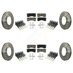 CMX Front Rear Brake Rotor And Ceramic Pad Kit For IC Corporation CE School Bus Commercial International 4400 HC Integrated Ford Chevrolet 4100 CV515 F-650 RE BE Silverado 5500 HD 4500 6500 K8C-104868