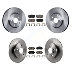 CMX Front Rear Disc Brake Rotors And Ceramic Pads Kit For 2013-2015 Chevrolet Malibu Naturally Aspirated With 321mm Diameter Rotor K8C-104870