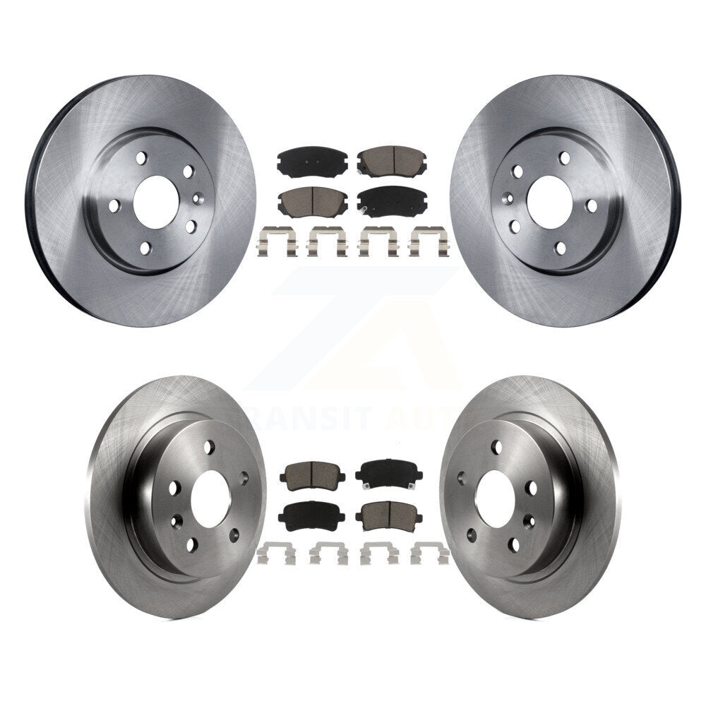 CMX Front Rear Disc Brake Rotors And Ceramic Pads Kit For 2013-2015 Chevrolet Malibu Naturally Aspirated With 321mm