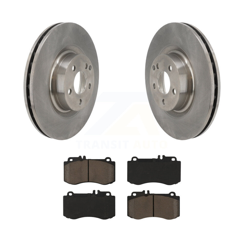 CMX Front Disc Brake Rotors And Ceramic Pads Kit For Mercedes-Benz E550 E400 K8C-104874 - Product & Packaging View