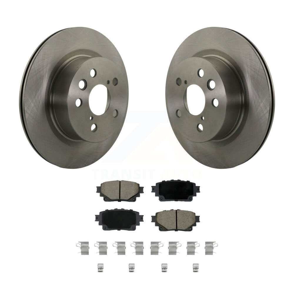 CMX Rear Disc Brake Rotors And Ceramic Pads Kit For Lexus IS300 IS350 RC350 RC300 K8C-104876 - Product & Packaging View