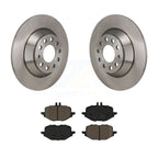 CMX Rear Disc Brake Rotors And Ceramic Pads Kit For 2022 Mercedes-Benz C300 Sedan Without Sport Package K8C-104879