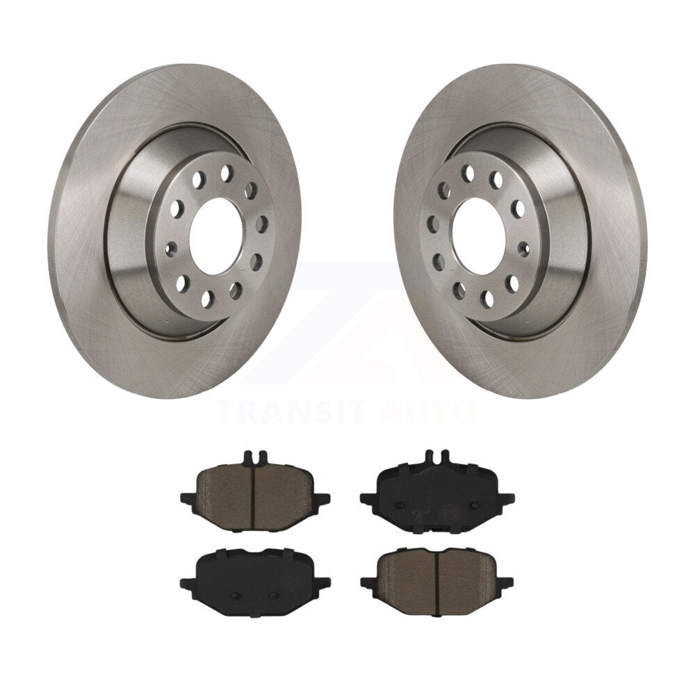 CMX Rear Disc Brake Rotors And Ceramic Pads Kit For 2022 Mercedes-Benz C300 Sedan Without Sport Package K8C-104879