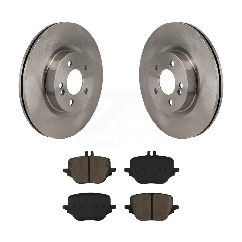 CMX Rear Disc Brake Rotors And Ceramic Pads Kit For 2023 Mercedes-Benz C43 AMG 2.0L K8C-104880 - Product & Packaging View