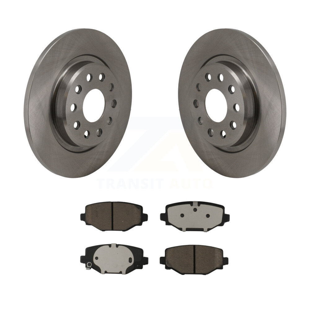 CMX Rear Disc Brake Rotors And Ceramic Pads Kit For 2022-2024 Jeep Grand Cherokee L With Solid K8C-104883