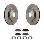CMX Rear Disc Brake Rotors And Ceramic Pads Kit For 2020-2023 Cadillac CT4 With 321mm Diameter Front Rotor 4 Piston Calipers K8C-104886