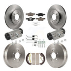 CMX Front Rear Disc Brake Rotors Ceramic Pads And Drum Kit (9Pc) For 2008 Mazda Tribute With 9" Diameter K8C-104891
