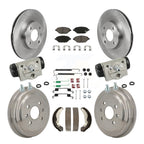 CMX Front Rear Disc Brake Rotors Ceramic Pads And Drum Kit (9Pc) For 2016-2022 Chevrolet Spark K8C-104892