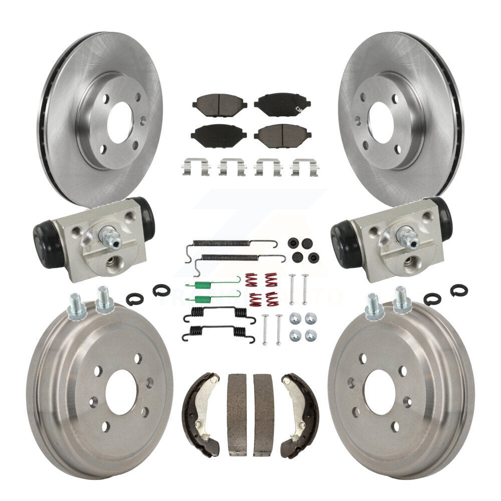 CMX Front Rear Disc Brake Rotors Ceramic Pads And Drum Kit (9Pc) For 2016-2022 Chevrolet Spark K8C-104892