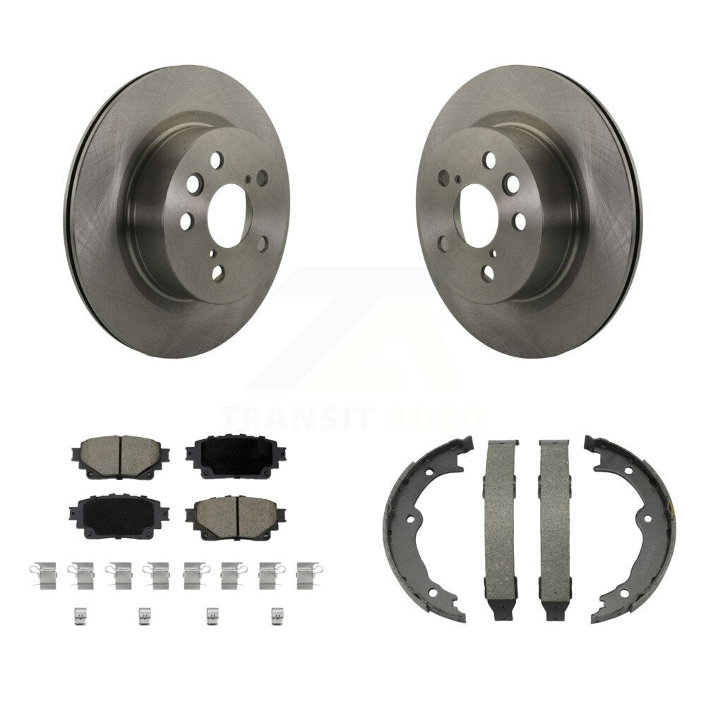 Transit Auto Rear Disc Rotors Ceramic Pads And Parking Brake Shoes Kit For 2021 Lexus IS300 IS350 RC350 K8C-104894