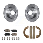 Transit Auto Rear Disc Rotors Ceramic Pads And Parking Brake Shoes Kit For 2016 Kia Optima FULL HYBRID EV-GAS (FHEV) engine With Manual K8C-104901