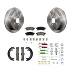 Transit Auto Rear Disc Rotors Ceramic Pads Parking Brake Shoes And Hardware Kit For Toyota Highlander K8C-104906