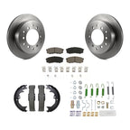 Transit Auto Rear Disc Rotors Ceramic Pads Parking Brake Shoes And Hardware Kit For Toyota 4Runner FJ Cruiser Sequoia Lexus GX470 K8C-104911