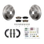 Transit Auto Rear Disc Rotors Ceramic Pads Parking Brake Shoes And Hardware Kit For 2011-2020 Toyota Sienna K8C-104914