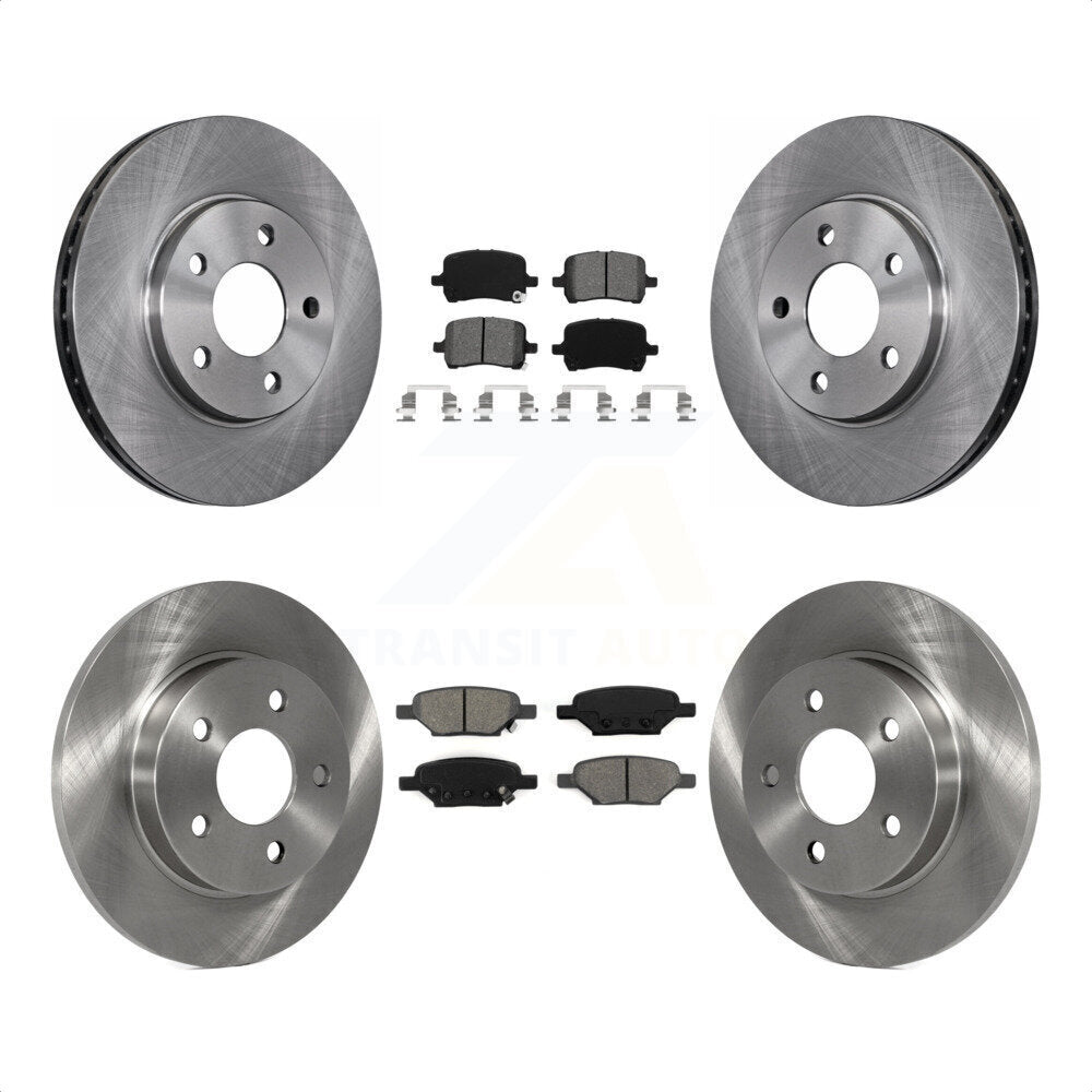 Transit Auto Front Rear Disc Brake Rotors And Semi-Metallic Pads Kit For Chevrolet Malibu Pontiac G6 With 276mm Diameter Rotor K8S-100793