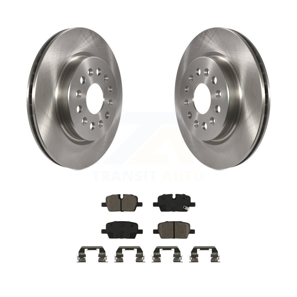Transit Auto Rear Disc Brake Rotors And Semi-Metallic Pads Kit For Chevrolet Blazer Traverse Equinox EV Cadillac GMC Acadia XT5 Buick Enclave XT6 Limited K8S-104178