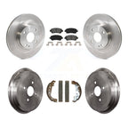 Transit Auto Front Rear Disc Brake Rotors Semi-Metallic Pads And Drum Kit For 2016-2018 Toyota Yaris Sedan K8S-105246