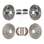 Transit Auto Front Rear Disc Brake Rotors Semi-Metallic Pads And Drum Kit For 2019 Toyota Yaris Hatchback with rear brakes K8S-105247