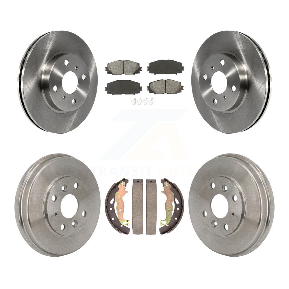 Transit Auto Front Rear Disc Brake Rotors Semi-Metallic Pads And Drum Kit For 2019 Toyota Yaris Hatchback with rear brakes K8S-105247