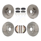 Transit Auto Front Rear Disc Brake Rotors Semi-Metallic Pads And Drum Kit For 2019 Toyota Yaris Hatchback with rear brakes K8S-105248