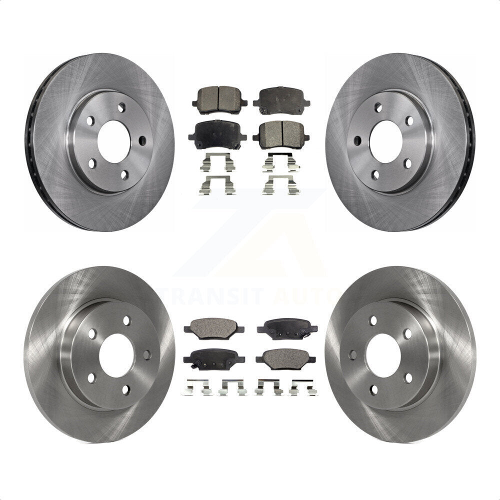 Transit Auto Front Rear Disc Brake Rotors And Ceramic Pads Kit For Chevrolet Malibu Pontiac G6 With 276mm Diameter Rotor K8T-100809