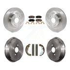 Transit Auto Front Rear Disc Brake Rotors Ceramic Pads And Drum Kit For 2016-2018 Toyota Yaris Sedan K8T-106044